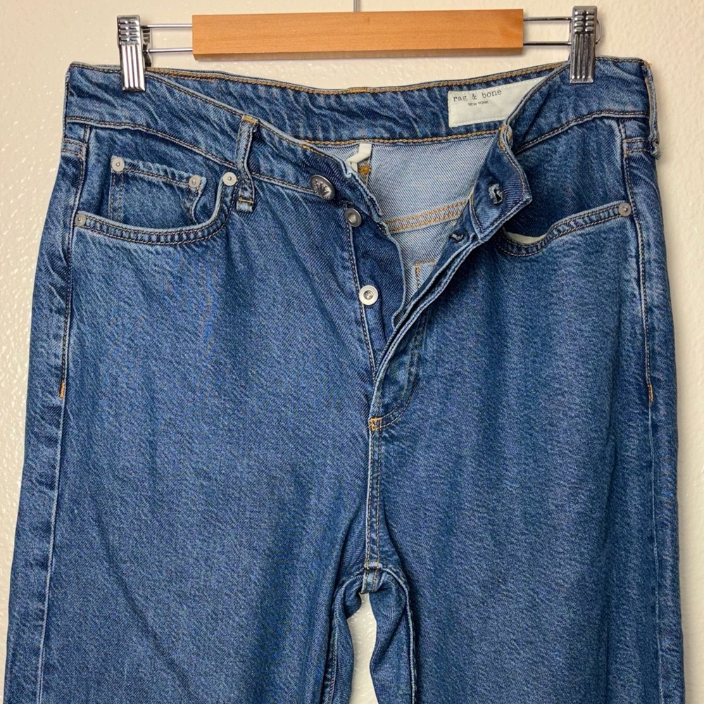 Rag & Bone Logan Low Rise Wide Leg Jean button fly blue jeans in Lily Women's 29 - Picture 10 of 16